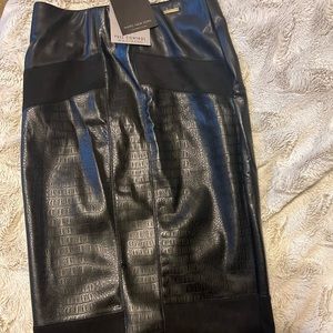 NWT Suede and leather skirt